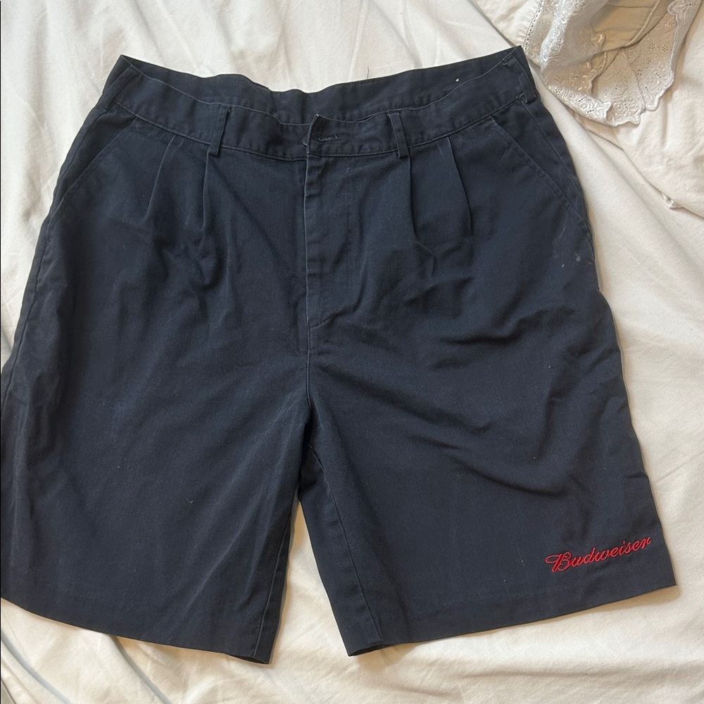 Budweiser Shorts Cotton Khaki Navy Blue Workwear